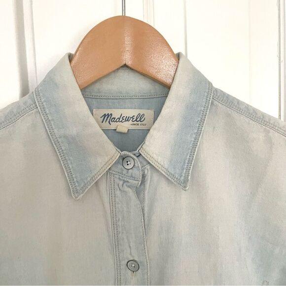 Madewell Light Blue Denim Button-Up Shirt - Picture 5 of 6
